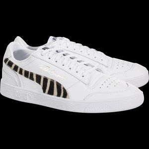 Puma White Ralph Sampson with Wild Strip Leather Sneaker